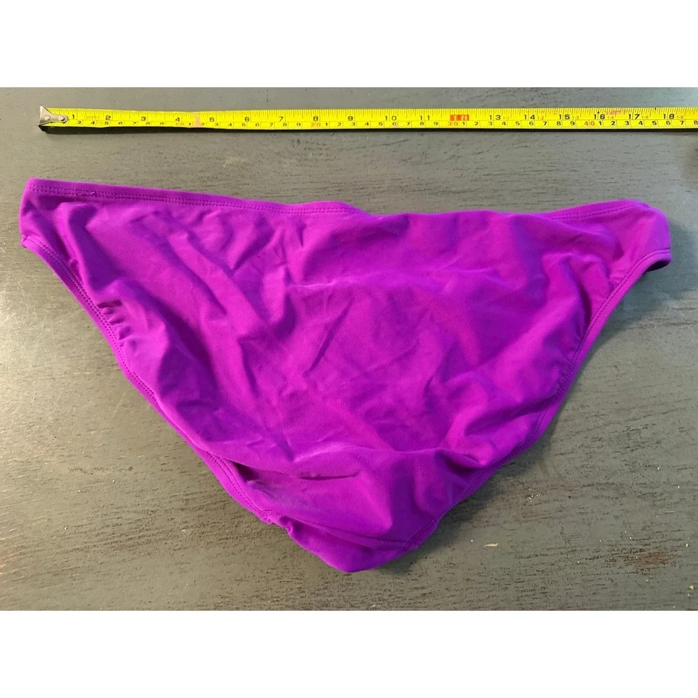Old Navy Womens Purple Bikini Bottom Swimsuit Size Large Solid Low Rise Swim